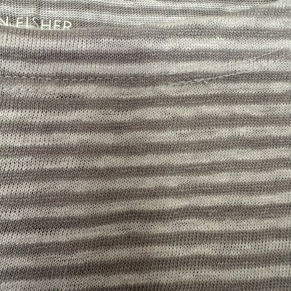SOLD Eileen Fisher M 100% Organic Linen Tunic Top Neutral Quiet Luxury Staple Ba - Picture 5 of 6